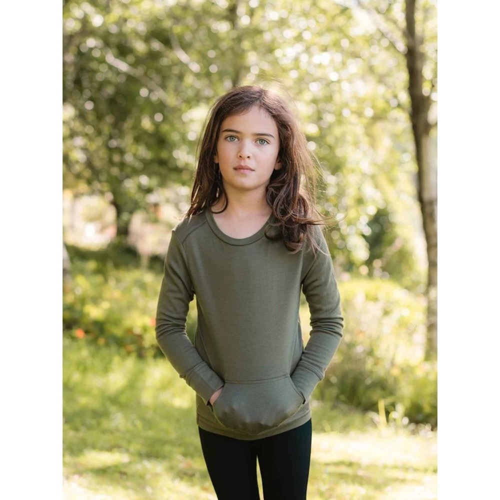 Nui Organics Tihoi Crew Moss Size 6Y New With Tags
